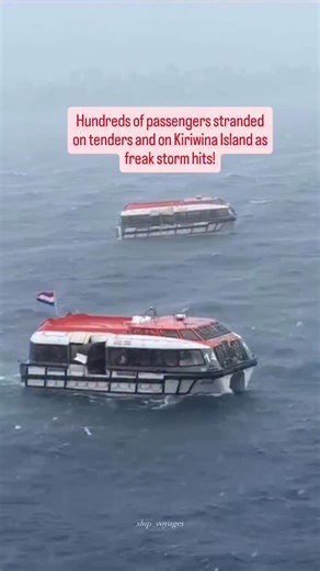Dominic Savio on Instagram: "MV Noordam experienced a sudden storm during tender operations at Kiriwina Island, Papua New Guinea. Due to rough seas and strong winds, tendering was suspended for safety, leaving some passengers temporarily ashore and on tenders. The crew acted swiftly and professionally, maintaining communication and safety throughout. All guests were safely returned once conditions improved, with no injuries reported. . . #marinesafety #cruise #lifeatsea #cruiseship #badweather"