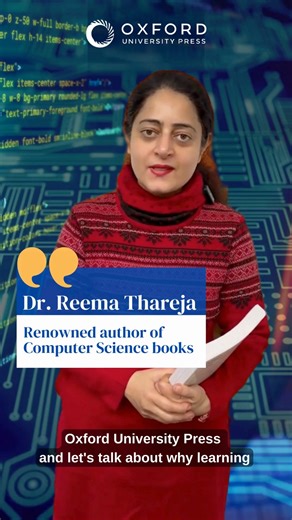 Oxford University Press India on Instagram: "Renowned Computer Science expert, Dr. Reema Thareja will break down why programming still matters in an Al-first world and what students often get wrong about it. If you're serious about cracking campus placements (and staying relevant after), this is a lecture you don't want to miss. Live at Author's Corner - Delhi Book Fair Date: 13th Jan 2026, 5 PM - 5:45 PM Come for the clarity. Leave with a roadmap, not just motivation. #ndwbf26 #bookfair #comput