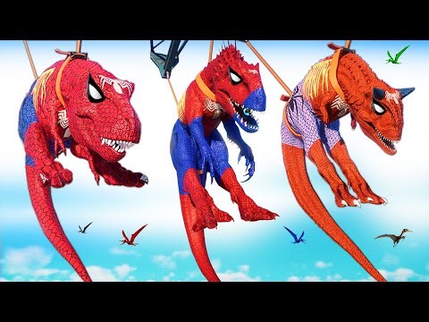 SUPERHERO Dinosaurs vs Carnivores Epic Fight ! T-REX vs INDORAPTOR I-REX Jurassic World Evolution 2