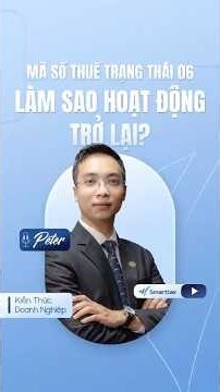 ⚠️ TAX ID STATUS 06: HOW TO RESUME OPERATIONS? | Smarttax | Tax Accounting Services in HCMC