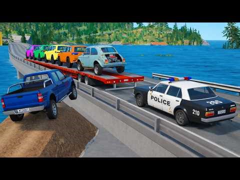 BeamNG Drive Offroad Buggy Jump Test #2 | Extreme Crash & Bridge Stunts ll VROOMERS KIDO ll