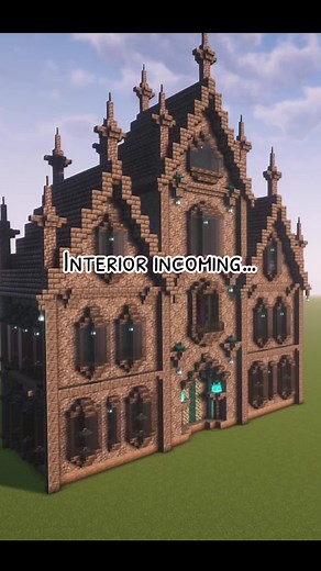 Interior for my Wardens Gothic Mansion dollhouse is finished! Take a peek! #minecraft #minecraftbuilding #gothic