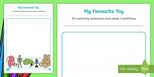 Kindergarten My Favorite Toy Worksheet