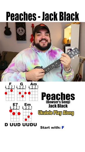 Jack Black Ukulele Play Along for 'Peaches' Song