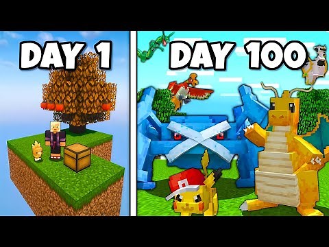 I Spent 100 Days in Minecraft Pokemon SkyBlock! [ Cobblemon ]
