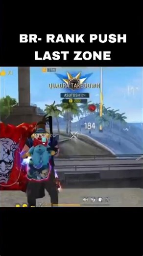 LAST ZONE 😱 BR - RANK PUSH #shorts #freefire #rankpush