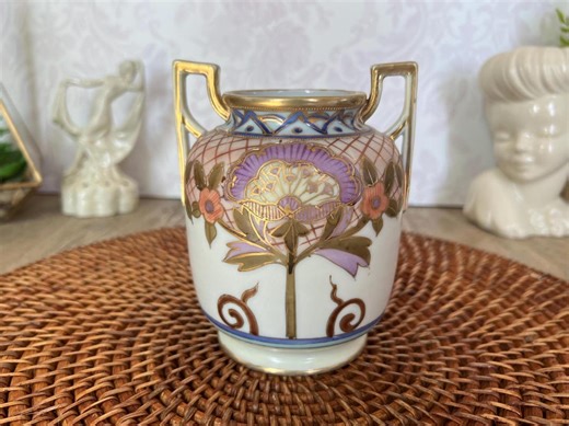 Vintage Nippon Morimura Bros Porcelain Vase (c.1911-1921) - Etsy