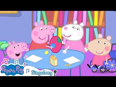 Peppa Pig Songs 💕 Learning Colors with Easter Eggs ✨ Singalong 🎤 Nursery Rhymes & Kids Songs