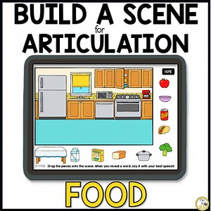 Food Articulation Build a Scene - Digital Boom Cards