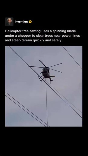 Helicopter tree sawing is a specialized method used to trim and remove trees in places where ground crews cannot safely operate. A large circular saw is suspended beneath a helicopter, allowing pilots to fly low and cut vegetation with precision. This technique is commonly used near power lines, highways, and steep mountainsides where access is limited. The spinning blade can cut through branches and trunks in seconds as the helicopter maintains steady forward motion. Because the saw is guided b