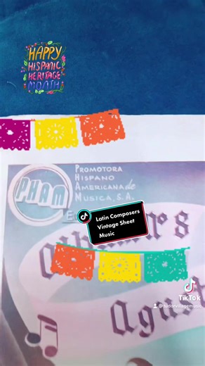 Latin Composers vintage sheet music. #hispanicheritagemonth#ybor#latin#sheetmusic#latinmusic#santana#mariamaria#musicstore #villagemusic#vintage