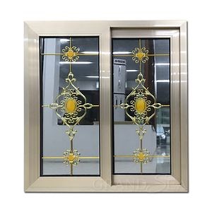 [Hot Item] Aluminium Sliding Window Price Philippines Office Sliding Glass Window with Flower Design