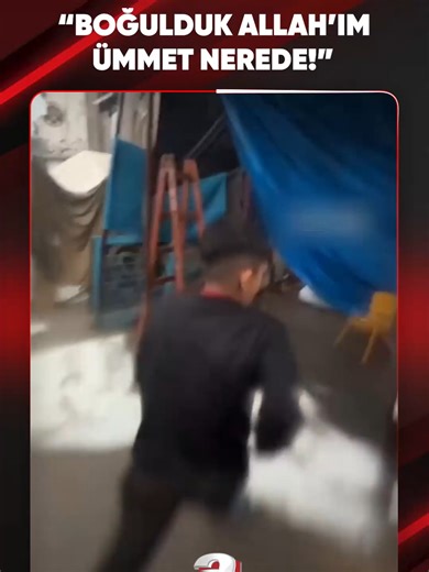 “Boğuluyoruz, ey Allah’ım… #Ümmet nerede?” #Gazze’de şiddetli #fırtına ve #sağanak yağışın ardından çadırları #su altında kalan yerinden edilmiş aileler, hayatta kalmak için büyük bir mücadele veriyor. #Gaza #filistin