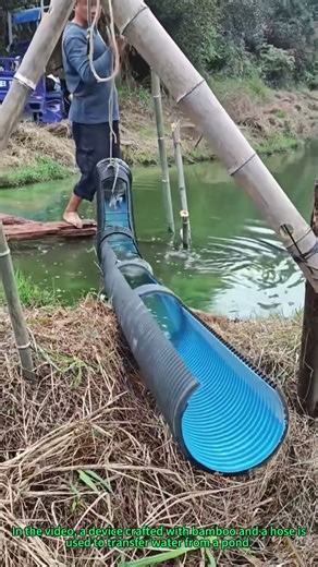 Traditional Irrigation Device: Ingenious Water Transfer System for Farming