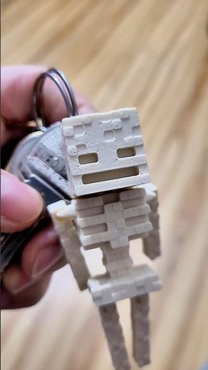 Minecraft Skeleton Print in place Articulated #3dprints #3dprinting #bambulab #3dprinted