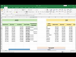 Excel Basic Functions ( IF, AND, OR, Nested IF )