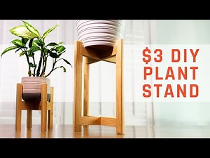 $3 Mid-century Modern Plant Stands with Plans