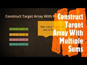Construct Target Array With Multiple Sums | LeetCode 1354 | Coders Camp