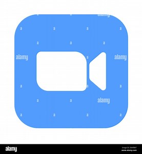 Zoom social media app icon. Square shape vector illustration Stock Vector Image & Art - Alamy