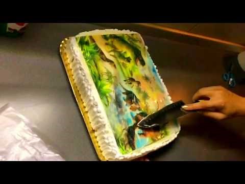 Aplicare vafa pe tort pas cu pas (Apply the icing on the cake step by step.)