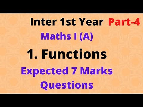 Inter 1st Year//Maths 1 (A)//1. Functions//Expected 7 Marks Questions