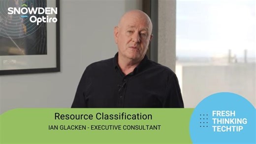 TECH TIPS: Resource Classification. Speaker: Ian Glacken | Snowden Optiro