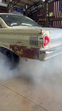 Checking the line lock on my 64 falcon. A little shop burn out. Four speed 64 Falcon. ￼