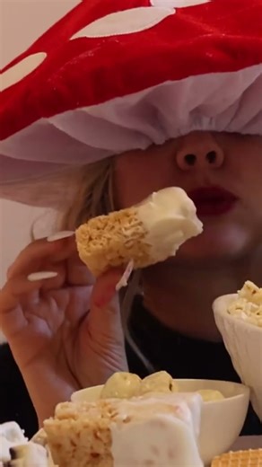 Winter Wonderland White Food ASMR ❄️ #asmr #mukbang #eatingsounds