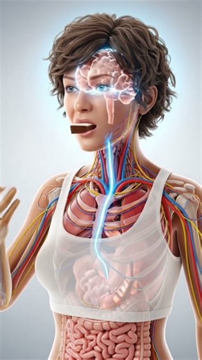 Transparent Anatomy Animation – Woman Eating Cake #shorts #ai #viral #trending