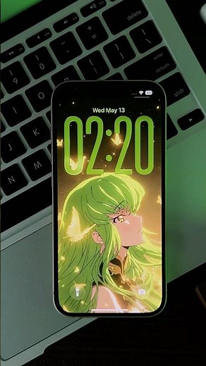 C.C. Anime Lock Screen 💚 #cc #codegeass Widget Animation Setup
