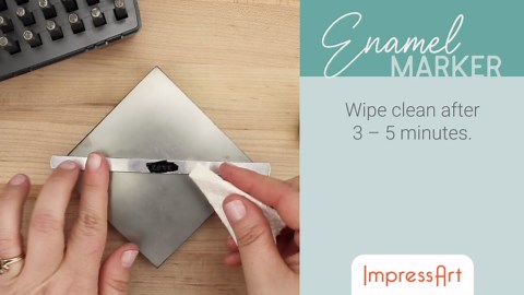 ImpressArt - Metal Stamp Enamel Marker for Metal Stamping & Engraving DIY Jewelry Acrylic Ink (Black)