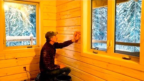 17K views · 403 reactions | Constructing my alaskan cabin trimming the interior. | Wright | Facebook
