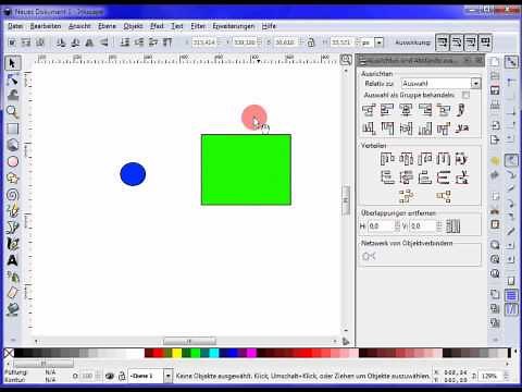 Inkscape-Tutorial: Zentrieren von Objekten