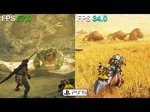 Monster Hunter Wilds Beta (PS5) Performance vs Resolution Gameplay Frame Rate Comparison