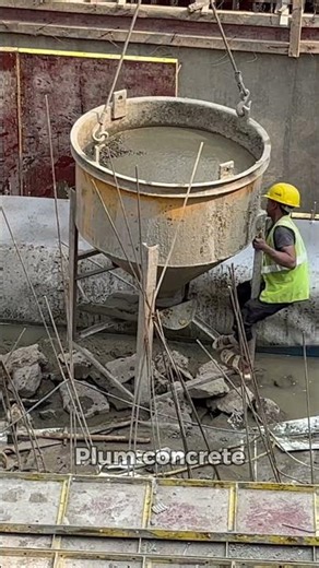 Plum Concrete Work | Boulders + Concrete = Strong Foundation 🧱