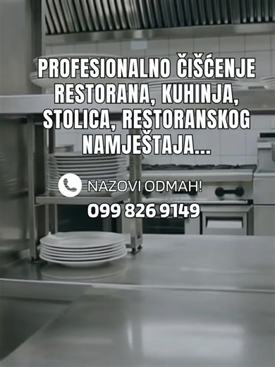 Sezona je na vratima – budite spremni na vrijeme. Radimo generalno i dubinsko čišćenje restorana prije početka turističke sezone, kako bi vaš prostor bio potpuno spreman za prve goste. Naš tim obavlja temeljito čišćenje: • restoranskih kuhinja i radnih površina • stolica i tapeciranog namještaja • stolova i restoranskog inventara • podova, pločica i staklenih površina • terasa i vanjskog restoranskog namještaja Radimo s profesionalnom opremom i sredstvima koja uklanjaju masnoće, mrlje i neugodne