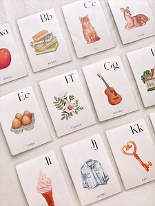 Printable Alphabet Cards | Montessori Cards, Homeschool Resources, Nature Alphabet, Preschool Alphabet Learning, Toddler Easter Basket Gift - Etsy