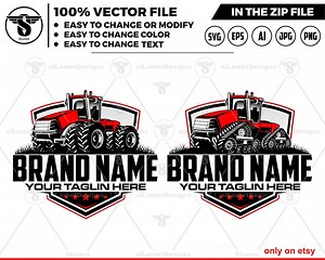 Tractor Tracks Logo, Farm Logo Template (digital Download) - Etsy