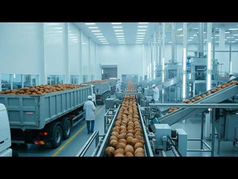 Inside a Modern Coconut Processing Factory – From Raw to Finished (Full Process)