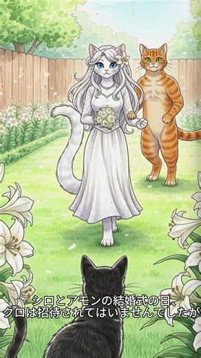 黒い猫クロと白い猫シロの幸せな一生 PART2｜切ない恋と沈黙の寓話｜Simple Life Fables
