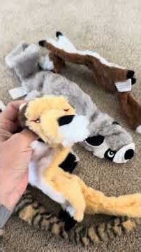 Stuffingless Squeaky Dog Toys | Woodland Animal Plush Toys for Dogs