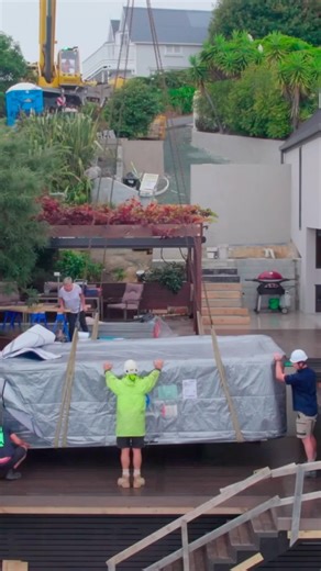 Installing a Swim Spa with a Crane 💪🚧