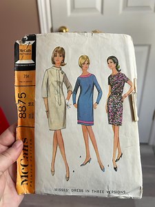 1960s Dress Sewing Pattern: Mccall's 8875, Size 16 (PDF Pattern) - Etsy