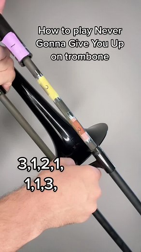 Playing 'Never Gonna Give You Up' on Trombone | Trombone Sheet Music Tutorial