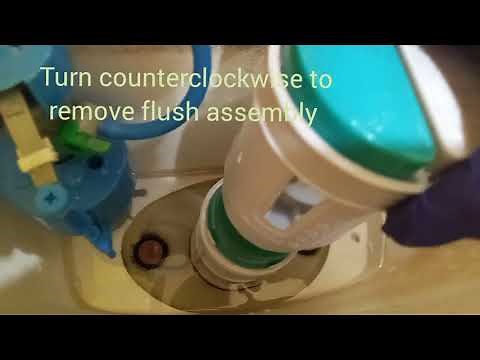 How to fix toilet flush button.
