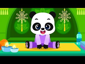 Panda Yoga Class🐼🪷 | Sing Along | Animal Song | Nursery Rhymes | Lotty Friends