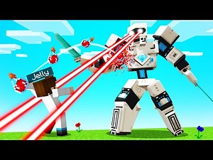 GIANT ROBOT vs. Crazy Scientist in Minecraft... (Speedrunner vs. Hunters)