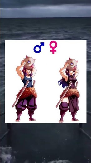 Anime: Would you choose male or female Inosuke? Funny meme #anime #shorts