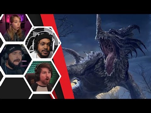 Let's Players Reaction To Their First Encounter With Flying Dragon Agheel - Elden Ring