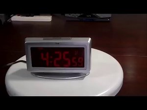 Equity by La Crosse Electric Digital Large Display Selectable Color Alarm Clock
